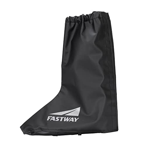 FAST WAY Regengamaschen, Wasserdichte Überschuhe, Variable Weite, Reflexmaterial, Offene Laufsohle, Verschweißte Frontnaht, Für Motorrad, Fahrrad & Wandern, L