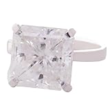 Beydodo Anillo de boda para mujer oro blanco 750 585 375, alianzas de boda solitario con moissanita de 4 quilates anillos de compromiso anillos de boda sin níquel tamaño 50-62,55 (17,5), piedra