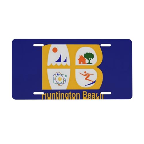 Flag of huntington beach Aluminum Wall Art Gift Painting Tin Sign Rustic Time Bar Kitchen Country...
