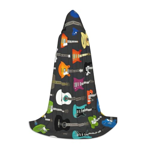 Cape à capuche guitare acoustique longue et chaude pour adolescent