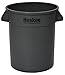 Continental 2000GY, Huskee Grey Round Receptacle, 20 gallon Capacity, 19-1/2" Diameter x 22-1/2" Height (Case of 6)
