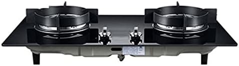 Gas cooktop 30 Inch with Thermocouple Flameout Protection Double Burner Gas Hob Stove, 4.5KW Domestic Tempered Glass Gas Stove, Suitable for Natural Gas/liquefied Petroleum Gas