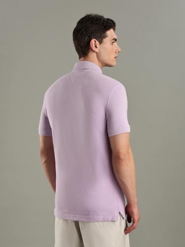 Image of Solid Slim-Fit Cotton Polo T-Shirt