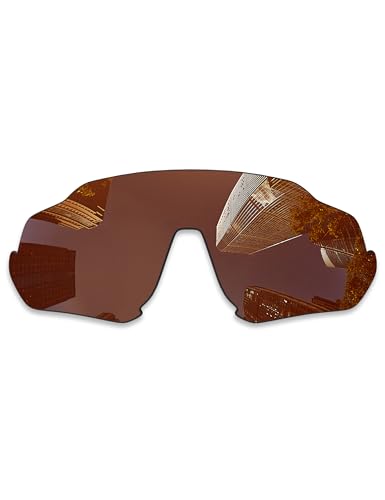 Image of Combine8 Ploarized Replacement Lenses for Oakley Flight Jacket OO9401 37mm Sunglasses - Brown