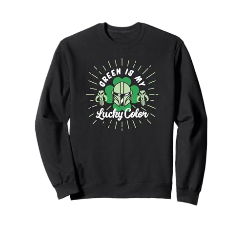 Sweat Star Wars Mandalorian pull vert chanceux Saint-Patrick