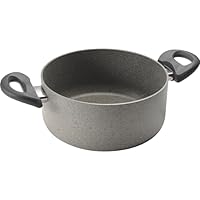 Ballarini Cortina Granitium Casseruola 2 Maniglie, Alluminio, Grigio, 20 cm