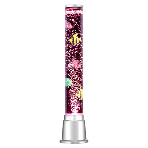 Lampadaire LED fantaisie tube poisson 7 effets lumineux 3 poissons faux veilleuse stress lampe...