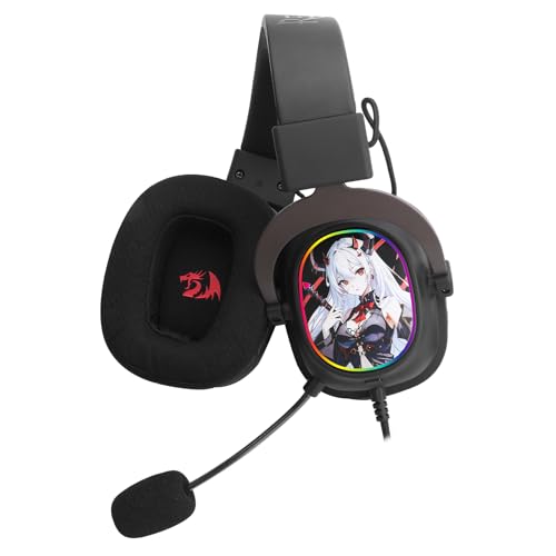 Redragon H510 AK Auriculares Gaming RGB con Cable - Sonido Surround 7.1 - Controladores de Audio de 53MM con Almohadillas de Espuma Memoria y Carcasa Reemplazable - Auriculares Multi-Plataforma