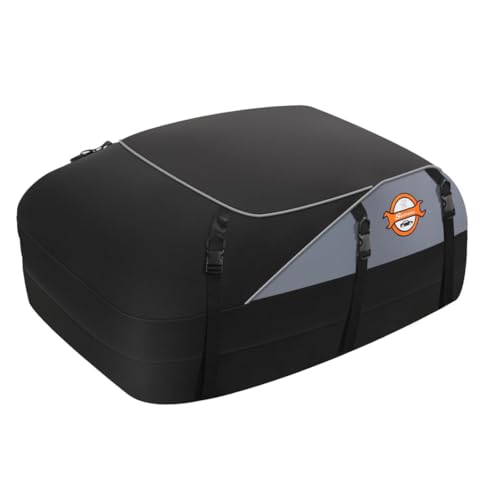 Sailnovo Bolsa de Techo de, Impermeable, Bolsa de Transporte de Techo Grande para Coches sin/con Barras de Techo/portaequipajes/rieles (6 Correas Cortas + 2 Correas largas, 580L/20 pies cúbicos)