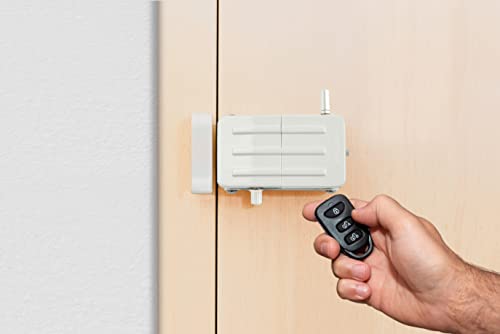 ARREGUI CI10B-E Unsichtbares Türschloss mit 4 Fernbedienungen | Schlüsselloses Zusatzschloss für Türen | Elektronisches Sicherheitsschloss | Türriegelschloss | Fernbedienungsschoss | Weiß