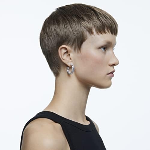 Swarovski Millenia Hoop Earrings, Octagon Cut Crystals in a Rhodium Plated Setting, from the Millenia Collection