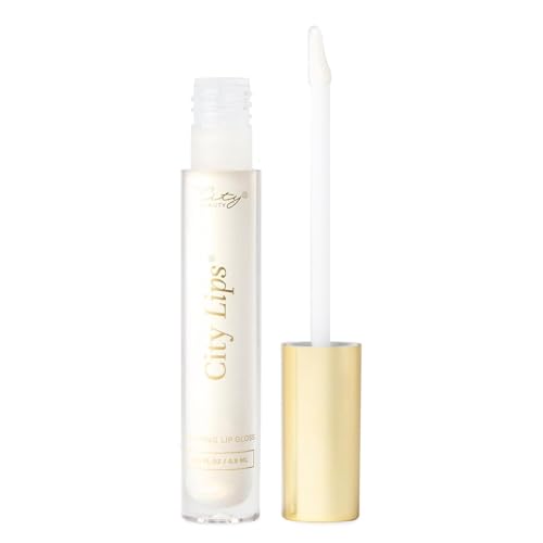 Image of City Beauty City Lips Plumping Lip Gloss Silver Skyline - High-Shine Gloss for Fuller, Younger-Looking Lips | Hydrating & Smoothing Lip Treatment Hyaluronic Acid