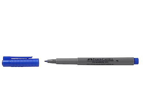 Image of Faber-Castell 10 CD /OHP MARKER PENs BLUE Pack of 3
