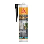 Sika SikaSeal Construction Silicone+ (Previously Everflex 335) - Low Modulus Sealant – Quick Curing – Anti-Mould – Black – 295ml