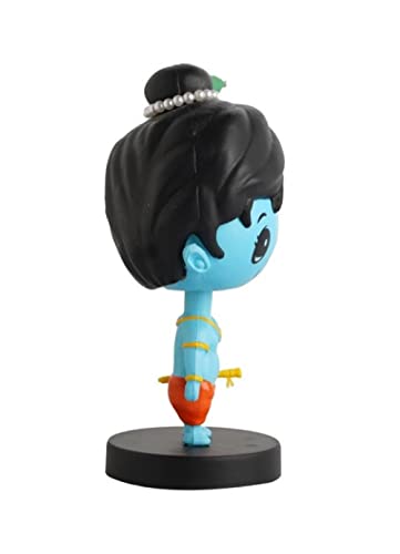 Image of AUGEN Krishna God Action Figure Limited Edition Bobblehead for Car Dashboard, Office Desk & Study Table (Pack of 1)
