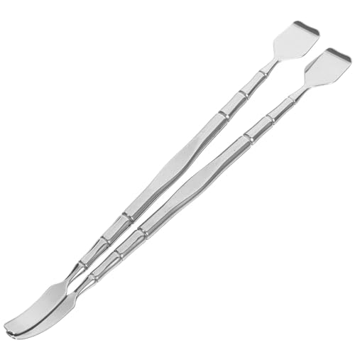 PRETYZOOM Lot de 2 Grattoirs à Points Noirs en Acier Inoxydable pour Visage, Surface Lisse et Léger, Outil de Beauté pour Femmes