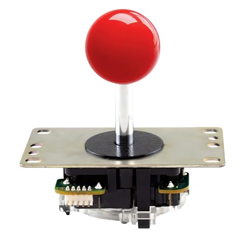 Image of SANWA JLF-TP-8YT Arcade Joystick (Red Ball Top) - Premium, High Precision, Responsive Controls, Multi-Platform Compatible - Ideal for Gaming Enthusiasts, for Arcade Jamma Game 4 & 8 Way Adjustable