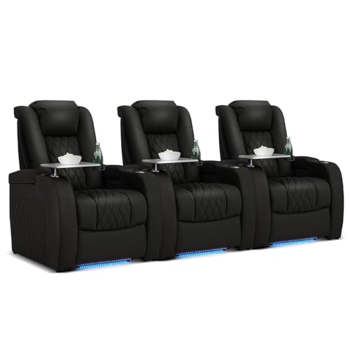 PBRO Leather Recliner Chair with Power & USB Ports