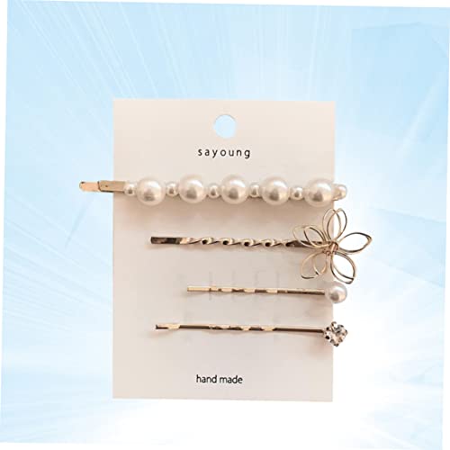 FOMIYES 4 Pcs Presilhas De Cabelo Para Grampos De Cabelo Para Presilhas De Cabelo De Pérola Grampos