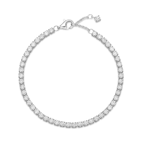 PANDORA Sparkling Tennis Bracelet - Sterling Silver & Cubic Zirconia Bracelet for Women Timeless Collection - Gift for Her - 18 cm, No Gift Box3