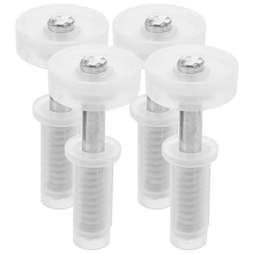 Kit de herrajes para puerta de clóset con 18 rodillos y pivotes para puertas plegables de acero inoxidable y plástico miniatura 6