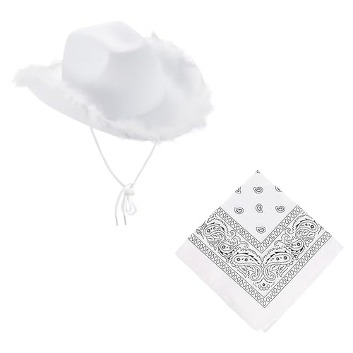 Generisch Sombrero de vaquero con intermitente divertido, iluminado, para bodas, bailes, cumpleaños, fiestas, Halloween, Navidad, cowboy, accesorios para niños, carnaval y mujer
