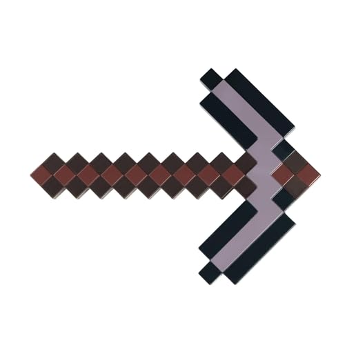 Image of Minecraft Netherite Pickaxe Costume Accessory, Official Plastic Dress Up Prop, One Size