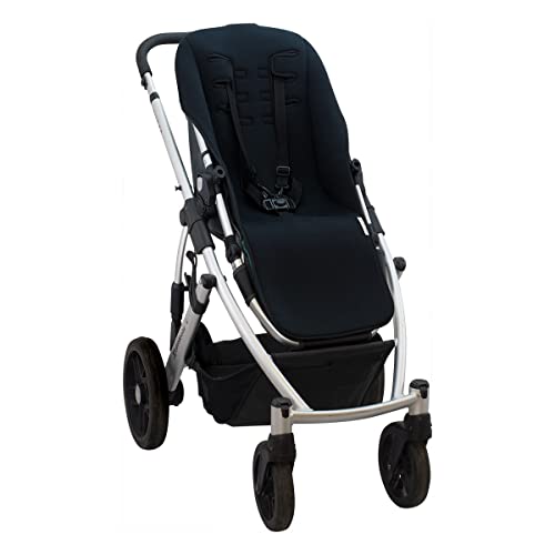 JYOKO Kids Universal 100% Cotton pram Liner for Stroller Compatible with UPPABABY Vista and Cruz (Black Series) - Image 2
