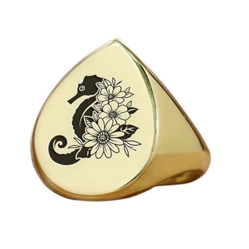 Bague cheval de mer hypoallergénique en argent 925 anti-irritation