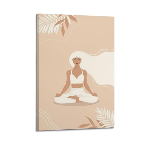 Yoga et méditation toile WIZIGM : transformez un mur vide en espace zen esthétique 30x45