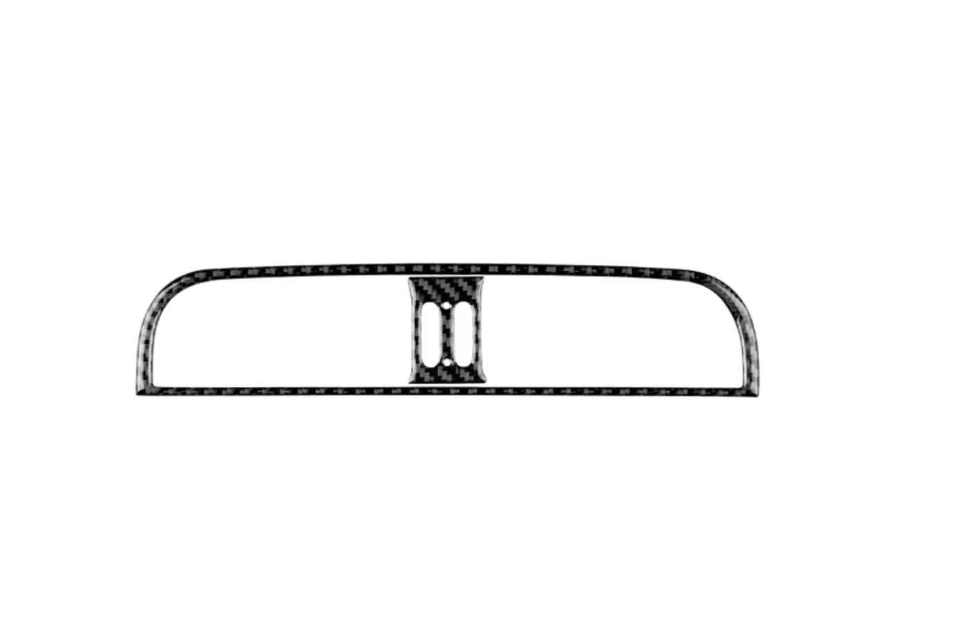 Car Interior Moulding Trim for Fiat 500 2008 2009-2014 2015 for for Abarth 595 2012 2013 2014 Car Center Console Air Outlet Soft Carbon Fiber Sticker(Black)