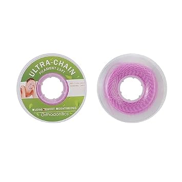 Dental Colorful Orthodontic Braces Rubber Chains,Dental Rubber Chains for Braces Power Chains for Orthodontic Treatment(Continuous,Purple 28)