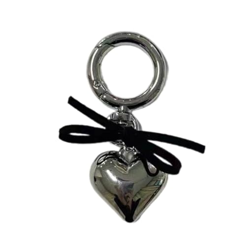 JSGHGDF Bowknot Heart Pendant Cellphone Strap Phone Charm Detachable w Phone Lanyard Handmade Keychains for Wallet Bags