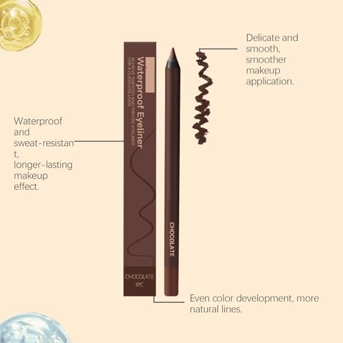 Delineador de ojos lápiz waterproof chocolate marrón miniatura 5