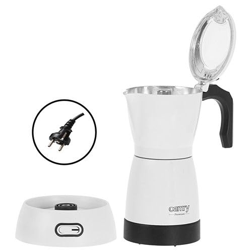 Miniatura 2 de Camry Cafetera Moka Eléctrica Adler Capacidad De 300 Ml, Carcasa De Aluminio Blanca