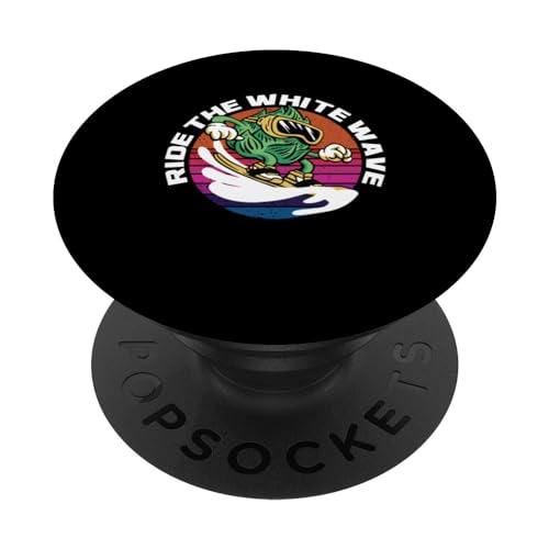 Cavalca l'onda bianca | Snowboard Inverno | Snowboarder PopSockets PopGrip Intercambiabile Cavalca l'onda bianca | Snowboard Inverno | Snowboarder PopSockets PopGrip Intercambiabile