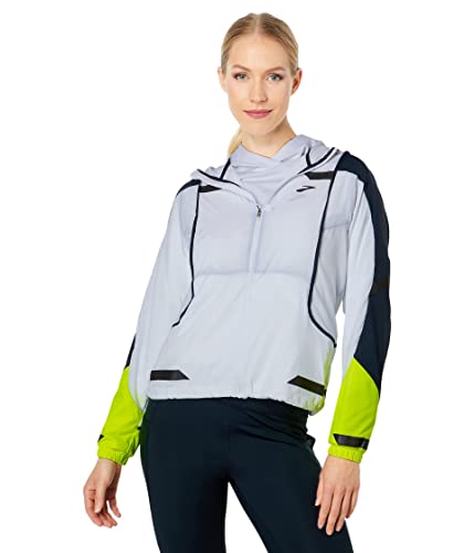 BROOKS 221560134 Run Visible Convertible Jacket Jacket Damen White/Asphalt/Nightlife Größe 20