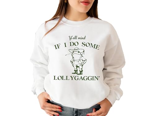 Y'all Mind If I Do Some Lollygagging Shirt, Funny Frog Graphic Sweatshirt, Cute Funny Frog Crewneck Frog Lovers Shirt Retro Farmer Crewneck Farmer Gift