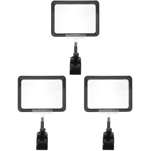 LALAFINA 3 Piezas Pinza de señalización clip de plástico ajustable para clip del sostenedor de la estantes de exhibición etiquetas clip en soporte de señal de precio ropa cesta