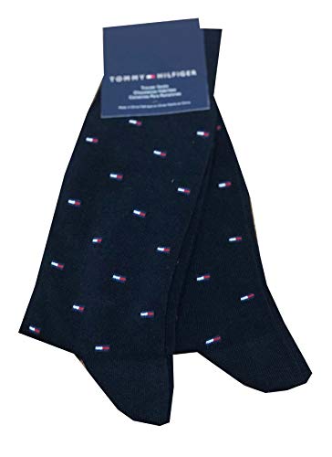 Tommy Hilfiger Mens Multi Logo Dress Trouser Socks (One size, Navy)