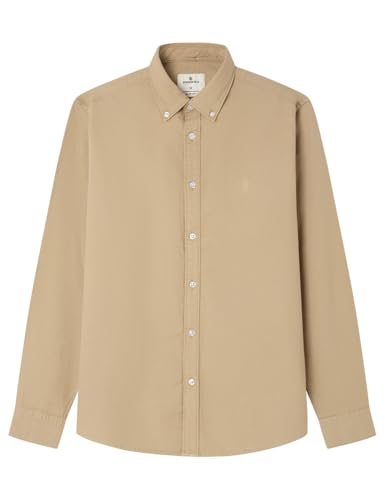 Chemise Springfield Oxford homme en coton haut de gamme teint en pièce