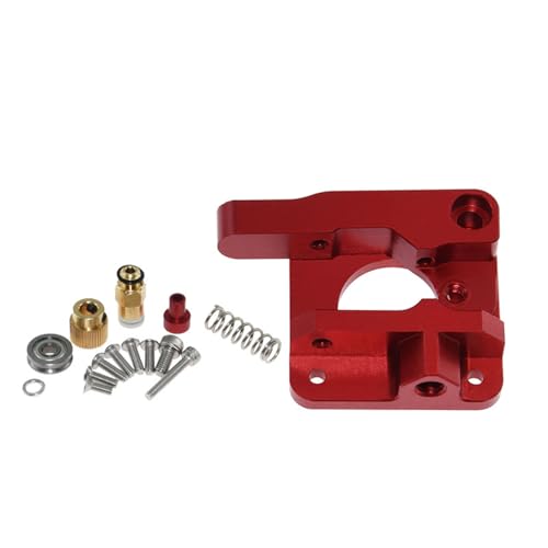 3D Upgrade Dual Gear Extruder,Printer Extruder Double Gear Aluminum Alloy Metal Parts Red for CR10 10S Series(Left Handed)