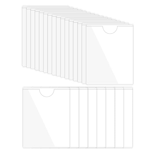 PATIKIL 3.1x2.4�C���` �S���C���f�b�N�X�J�[�h�|�P�b�g �㕔���J���Đςݍ��݉\ �v���X�`�b�N���x���z���_�[ 24���� ���h�⃉�C�u�����J�[�h���[���̐����ƕی�� �ʐ^ �N���A