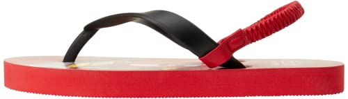Disney Boys' Sandals – Cars And Toy Story Thong Flip Flops With Heel Strap (Toddler/Little Kid), Size 5/6, Lightning Mcqueen #TOP4