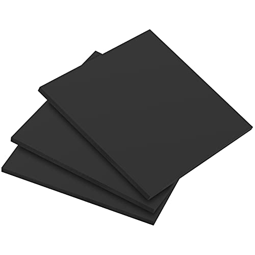 Keileoho 5 Pack 12 X 12 X 1/4 Inch Rubber Sheets, Black Rubber Sheets, Neoprene Rubber Sheets For Plumbing, Gaskets Diy Material, Sealing, Leveling, Bumpers, Supports, Protection, Flooring #TOP3