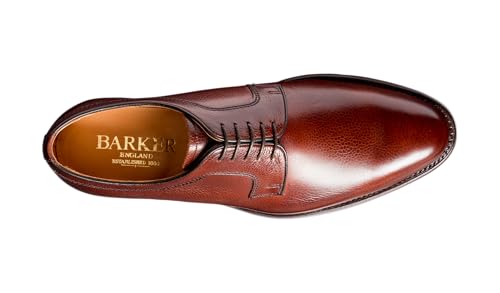 BARKER Skye Men's Lace-Up Oxford Shoes – Handcrafted Luxury Leather Derby Dress Shoes, Full Leather Insole & Sole, Hand-Stitched Detail3