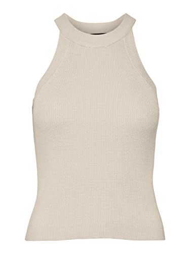 VERO MODA Damen Vmgold Rib Tank Top Pullover, Birch, XL EU