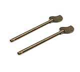 Antrader Household Metal Leaf Shape Retro Style Cabinet Key Latch Barrel Bolt Locking Pin Bronze Tone Pack of 2