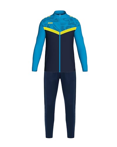 JAKO Kinder Polyesteranzug Iconic, marine/JAKO blau/neongelb, 128