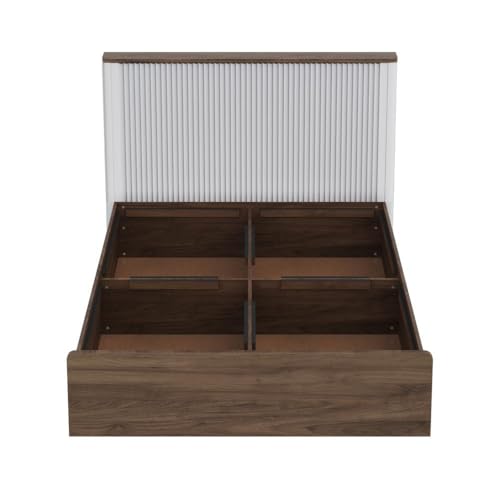 Image of Wakefit Bed | 3 Yr Warranty | Bed Queen Size, Comes with Storage Box, Noise Free, Density: 680-750 kg /m, Termite & Borer Resistant, Fits Mattresses Up to 8 Inches (Nix 78 x 60 - Columbian Walnut)